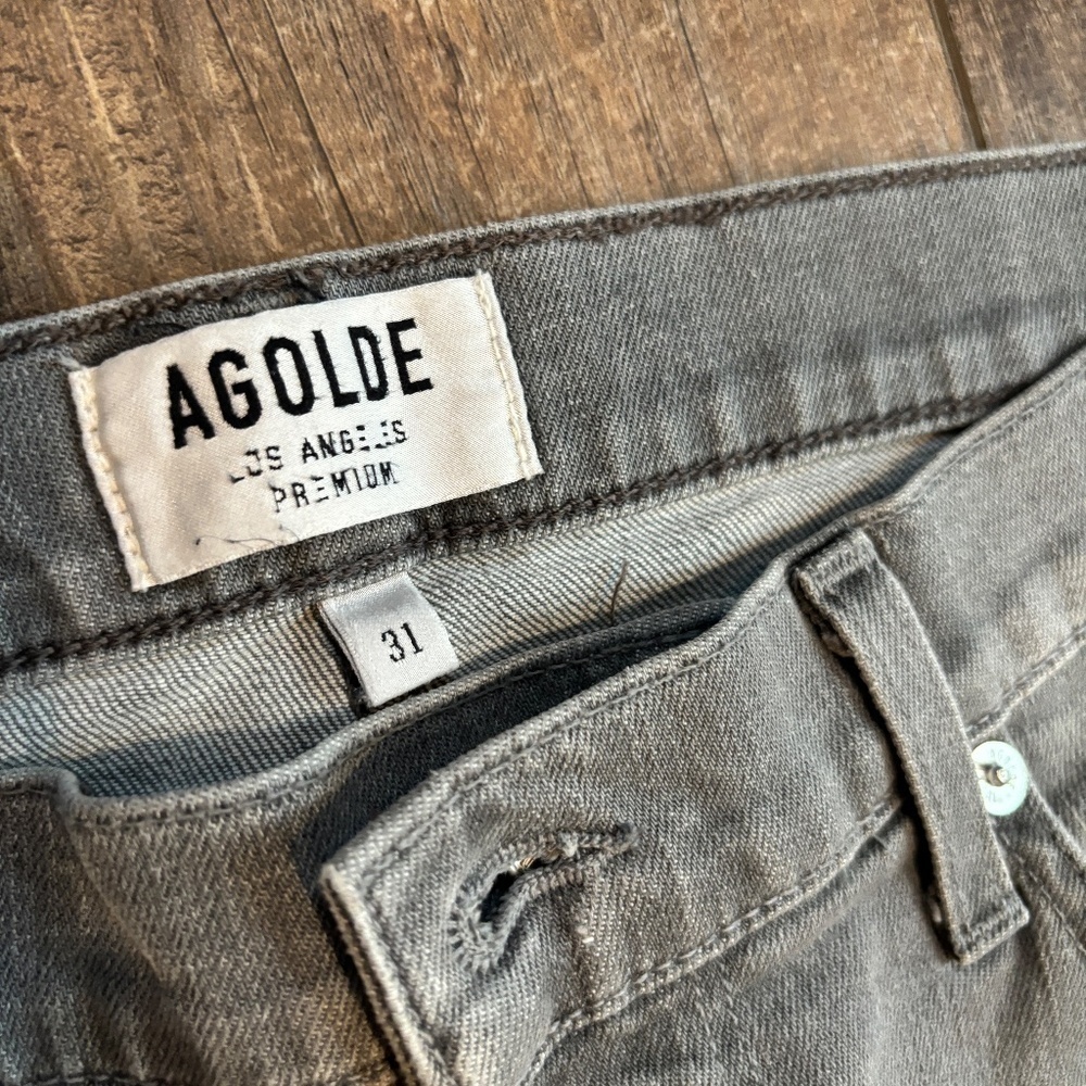 NEW AGOLDE Slim Fit Bedford Grey Denim Women's Size 31 - Picture 8 of 16